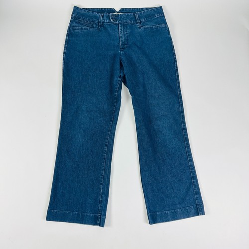 Riders By Lee Straight Leg Womens Jeans Petite Size 14P Blue Stretch Dark Wash