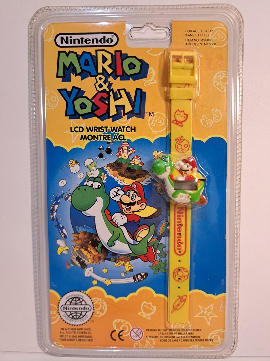 Brand New Sealed Vintage Mario & Yoshi LCD Wrist Watch Nintendo