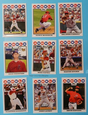 2008 Topps Anaheim Angels Team Set 22 Cards Vladimir Guerrero Combine Shipping