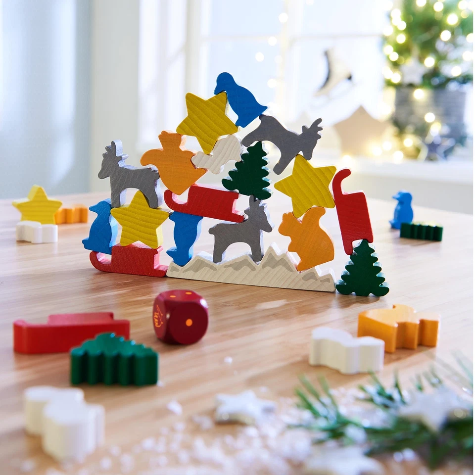 HABA Animal Upon Animal Christmas Version Wood Stacking Game (Made in Germany) - Image 2 of 4