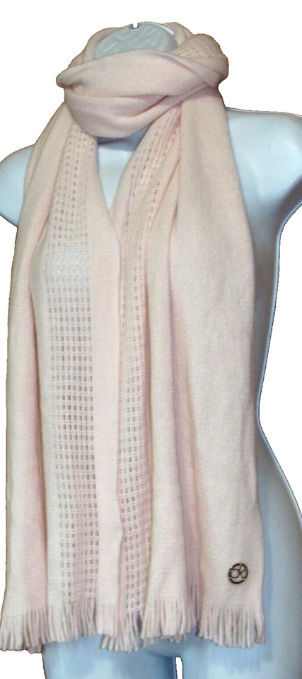 Calvin Klein Mujer Bebé Rosa Logo CK con Bufanda con Flecos ENVÍO GRATUITO Foto 2 de 4