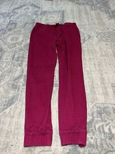 Levis Boys Girls Elastic Waist Stretch Chino Jogger Sz 14-16 Yrs XL Maroon