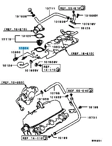 MITSUBISHI MONTERO V43W 87-00 Genuine Water Temperature Switch Unit MD102329 OEM - Image 3 of 4
