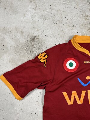 Kappa x AS Roma 2007/2008 Home Jersey Mancini #30 M | eBay