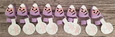 NEW Target Bullseye 8 Candy Corn Halloween Silicone Straw Cover Toppers 2024