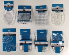 InterDesign Soap Dishes and Savers, Clear Plastic, Assorted Designs