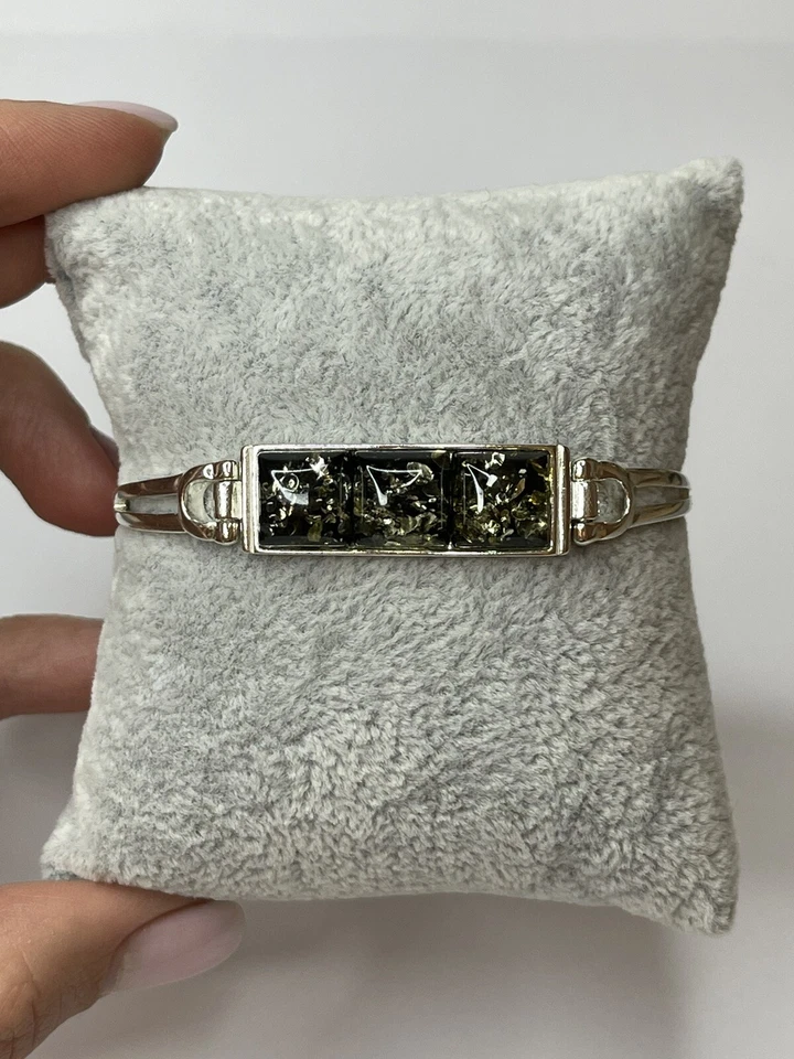 Genuine Baltic Amber Stone Bracelet with Sterling Silver 925.Amber Stone Jewelry - Image 4 of 4
