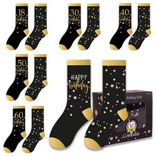 CALZINI - Calze Happy Birthday 2 Paia Compleanno Regalo Calzini Regalo Socks