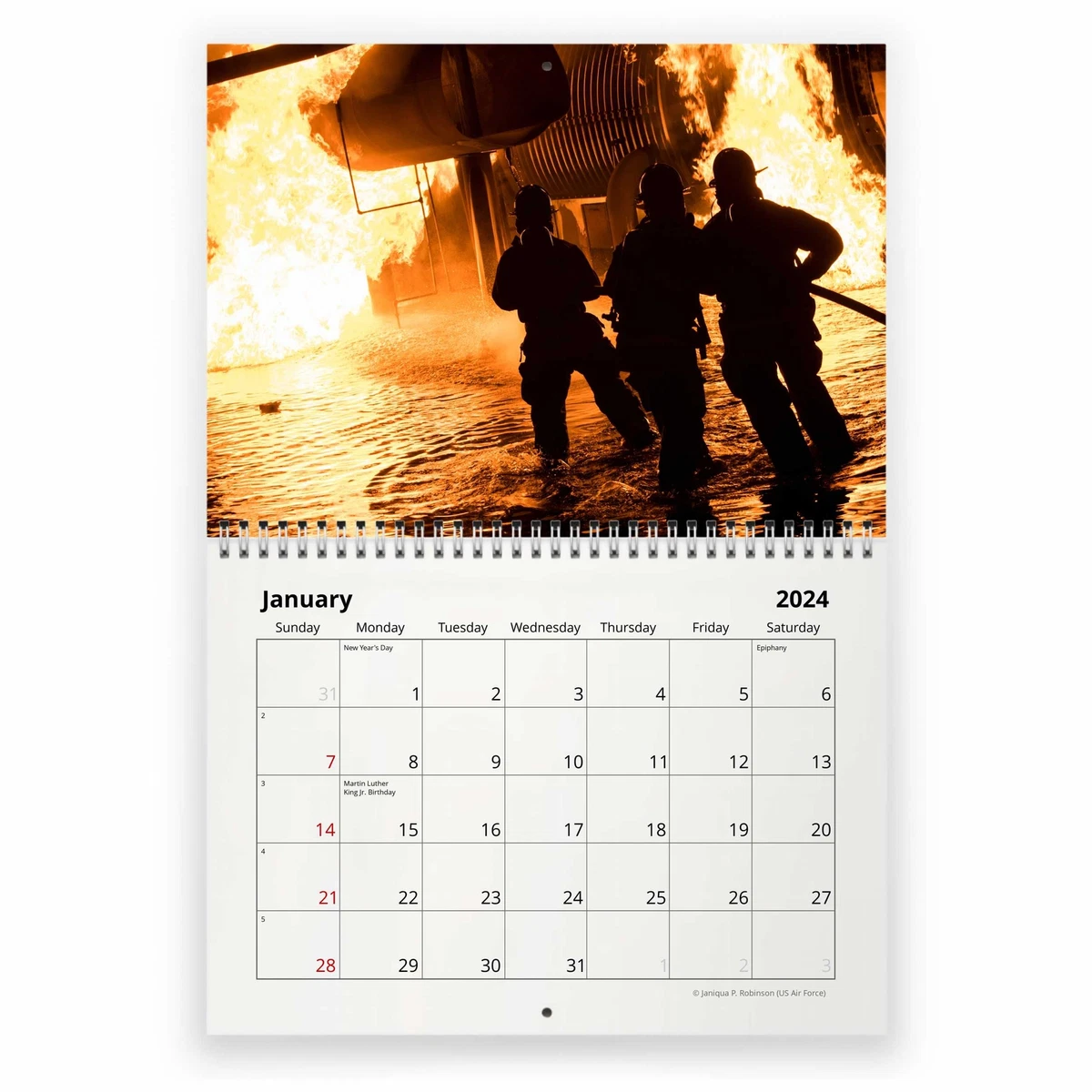 Firefighter 2024 Wall Calendar | eBay