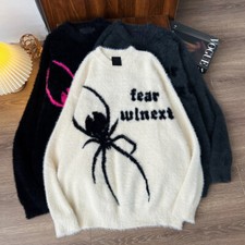 2024-2025 Spider Jacquard Sweater Men's Loose Casual Thickened Winter Sweater