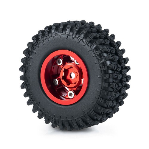 Juegos de neumáticos de aleación CNC 1,0"" con llanta de rueda Beadlock para automóvil sobre orugas de radiocontrol 1/24 axial SCX24 - Imagen 20 de 124