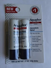 Aquaphor Lip Repair Stick 0.17 Ounce Twin Pack