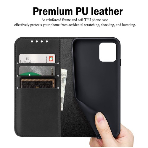 Funda tipo billetera de cuero personalizada abatible para iPhone 16 Pro Max 14 13 12 15 11 - Imagen 16 de 105