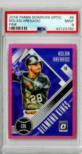 2018 Panini Donruss Optic Nolan Arenado Pink PSA 9