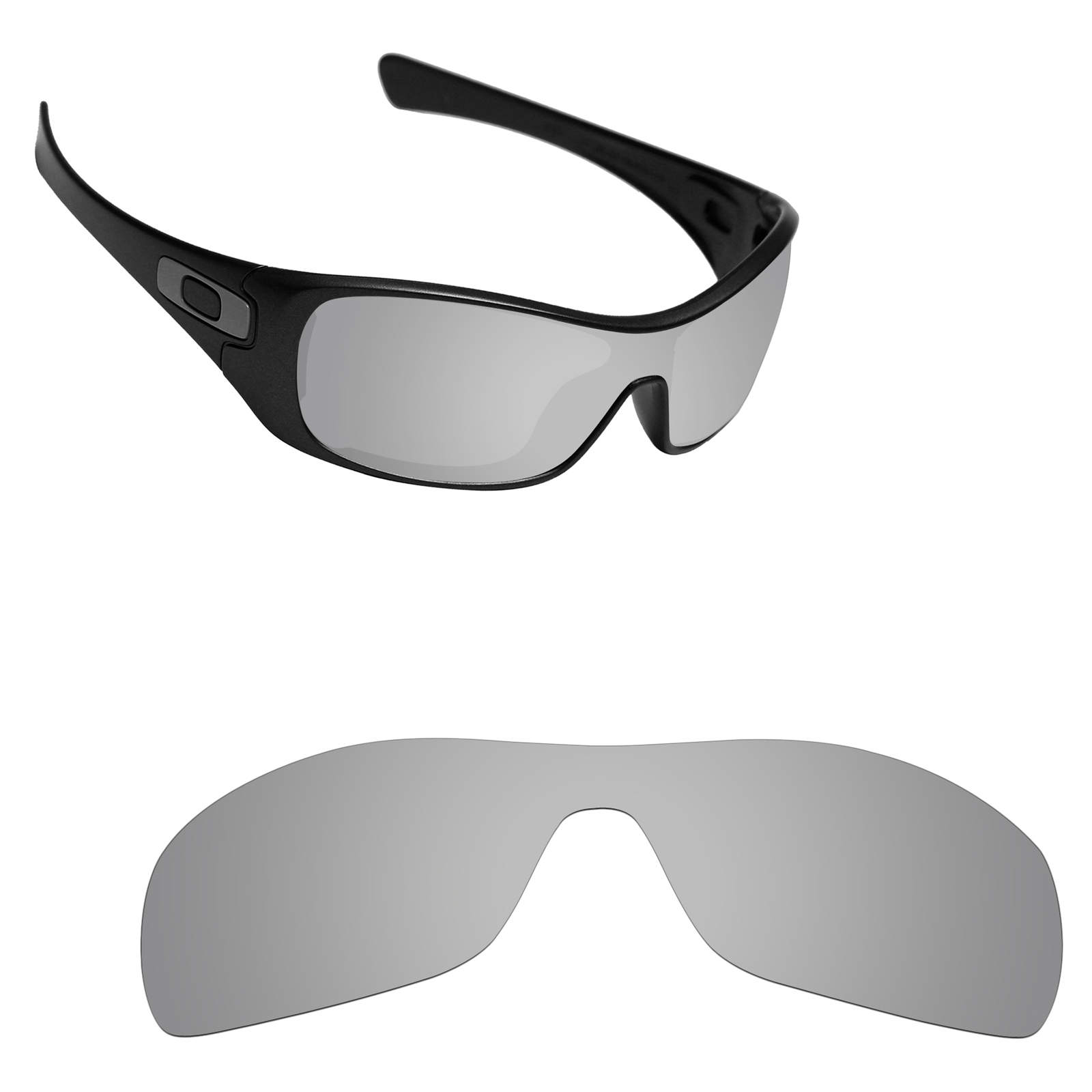 Hawkry Polarized Replacement Lenses for-Oakley Antix Sunglass Silver Titanium