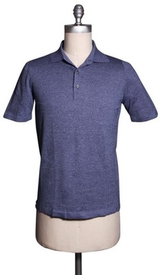 Fiori Di Lusso Blaue Baumwoll Polo - X Small/46 (1708)