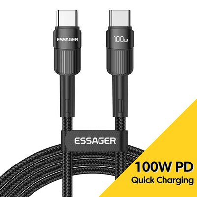 Essager 100W C To C Type C Cable USB C PD Fast Charging Charger Wire Cord For