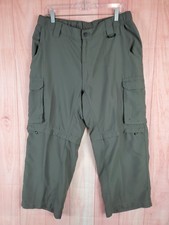Boy Scouts of America Mens Cargo Hiking Pants Medium Green Zip Off Convertible