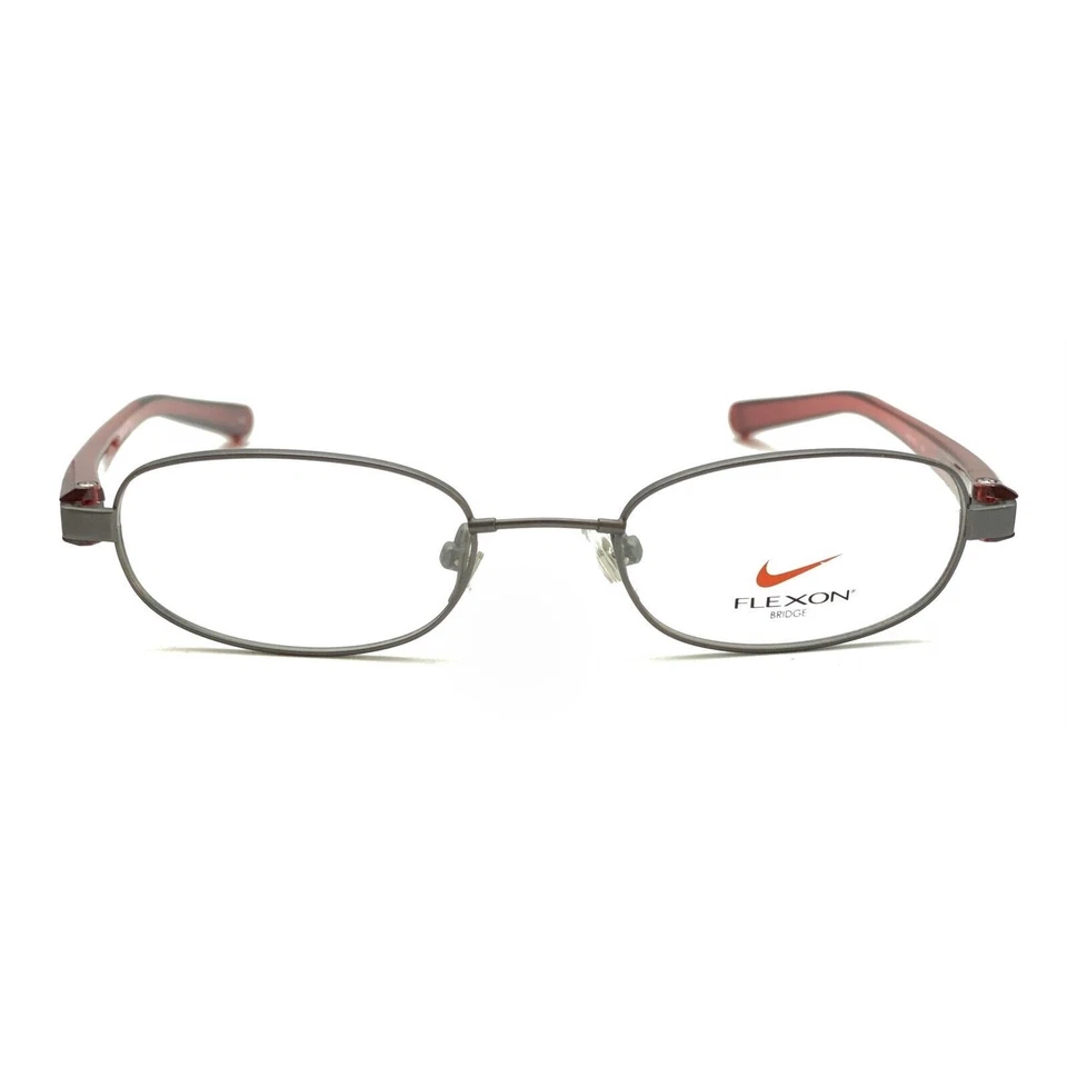 Nike NOVO Flexon 4671 069 armação de óculos oval cinza vermelho 47-18 130 homens mulheres - Imagem 2 de 4
