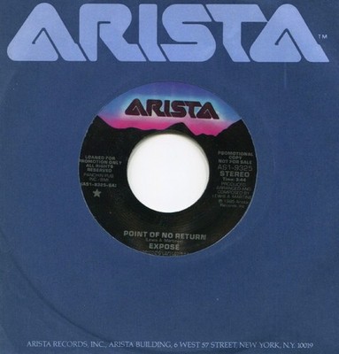 EXPOSE POINT OF NO RETURN ORIGINAL 1985 MIX ARISTA FREESTYLE PURE VINYL DJ 45