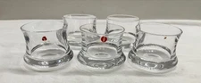 5 Vintage Iittala ROMANTICA Cordial Vodka Shot Glass Tapio Wirkkala w/ Decals