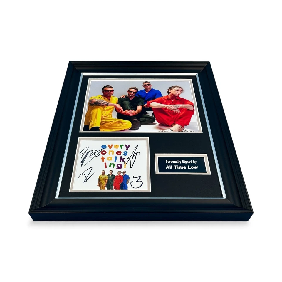 All Time Low 'Everyones Talking' SIGNED Handmade Photo Display & COA Autograph - Image 3 of 4