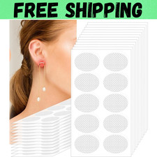 500PCS Ear Lobe Support Patches for Earrings, Clear Earring Stickers for Heavy E
