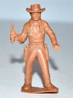 Rare Vintage 1950s Marx Roy Rogers Playset 60mm Brown Plastic Character Figure