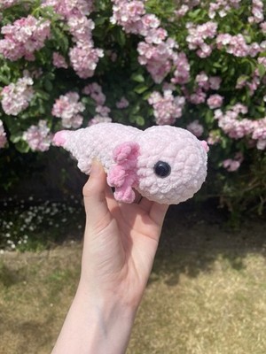 Gehäkeltes rosa Axolotl Plüschtier Stofftier Stofftier Meeresbewohner süß Handarbeit
