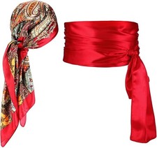 Halloween Pirate Costume Accessories Women Pirate Bandana Pirate Belt Head Sc...