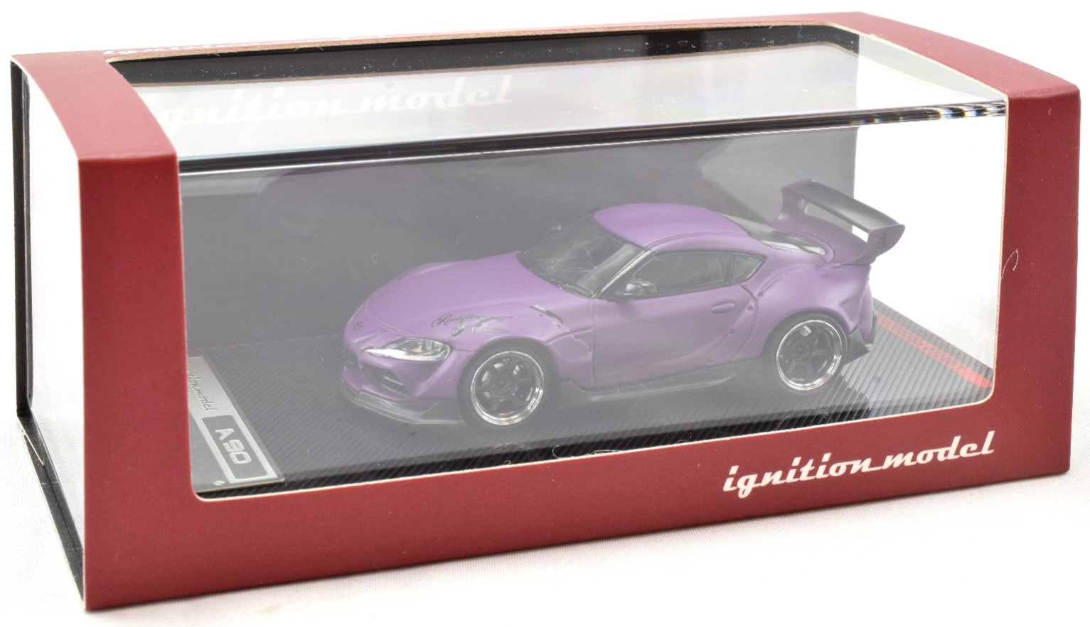 Ignition Model Matte Purple Pandem Toyota Supra (A90) 1:64 Diecast Car IG2335