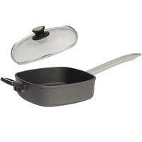 Skk Bratpfanne 28Cm Viereckig Guss Schmorpfanne Antihaft Edelstahlgriff & Deckel
