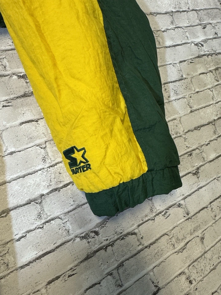 Chaqueta DE COLECCIÓN Starter Para Hombre L Grande NFL Fútbol 1/2 Cremallera Green Bay Packers Foto 4 de 4