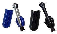 Calabria Cleans 2 PACK Compact Eyeglass/Sunglass Eye Glasses Cleaner Blue Black