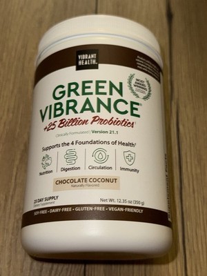 Vibrant Health Green Vibrance Chocolate Coconut, 12.51 Oz EXP 02/2028