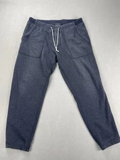 J. Crew Womens Jogger Pants Large Drawstring Stretch Navy Blue Slim Lounge