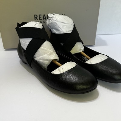 NEW KENNETH COLE Reaction Pro Time Ballet Flat Women 5.5 Elastic Ankle Strap Zip