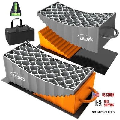 RV Leveling Blocks with Handles, 35000 LBS Load Capacity, Adjustable 0.5'' to