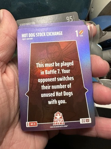Bo Jackson Battle Arena Rare SECRET SSP PLAY CARD BPL-15 HOT DOG STOCK EXCHANG