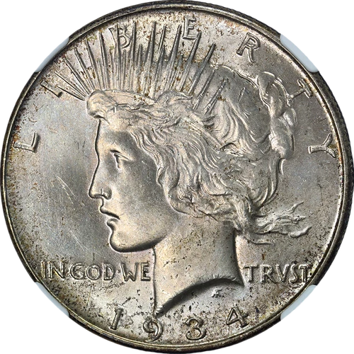 1934-P Peace Dollar NGC MS65 Nice Eye Appeal Strong Strike