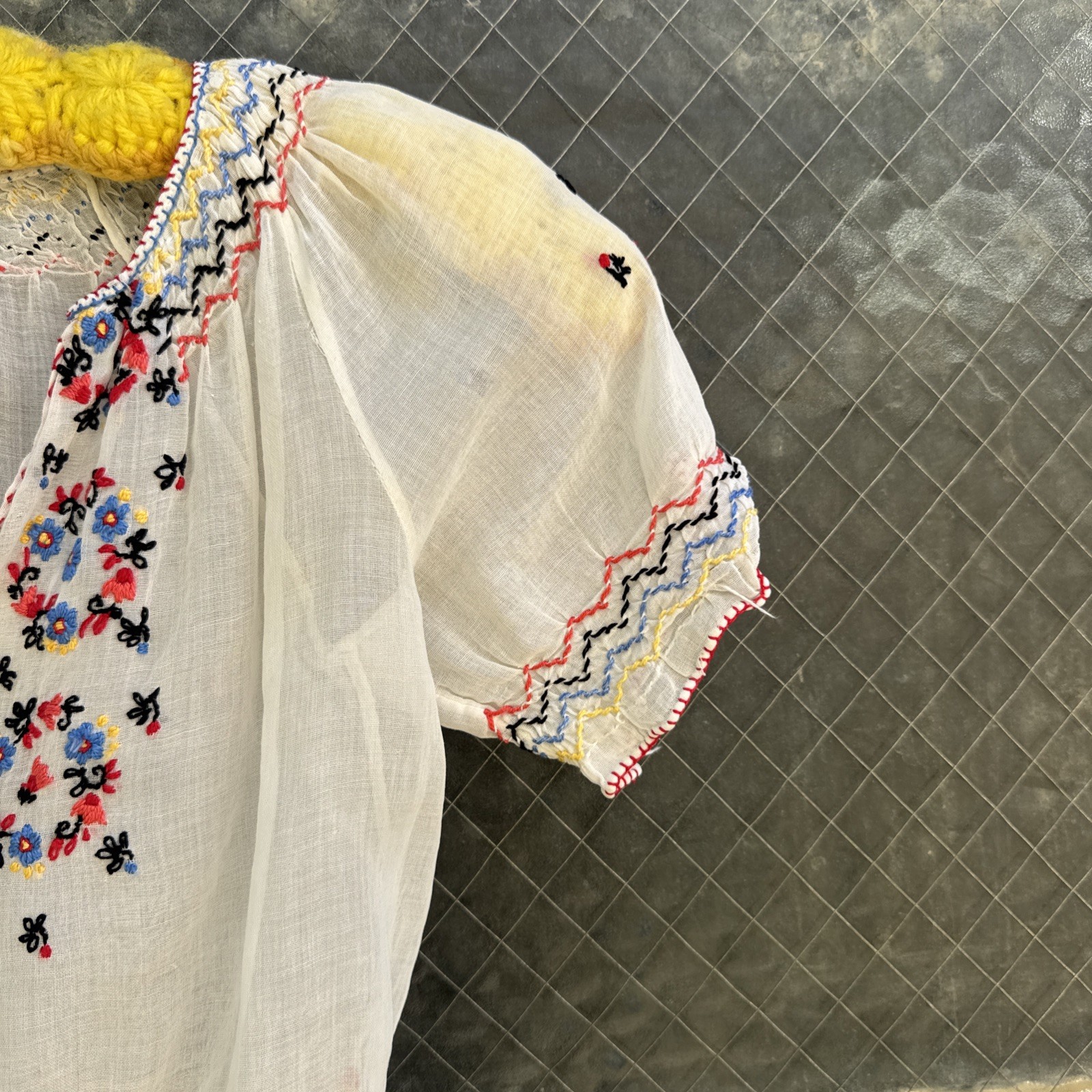 Vintage 1930s Hungarian Peasant Blouse  Cotton Co… - image 6
