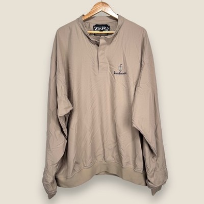 Innisbrook Zero Restriction Golf Pullover Jacket Men 2XL Beige Snap Pockets