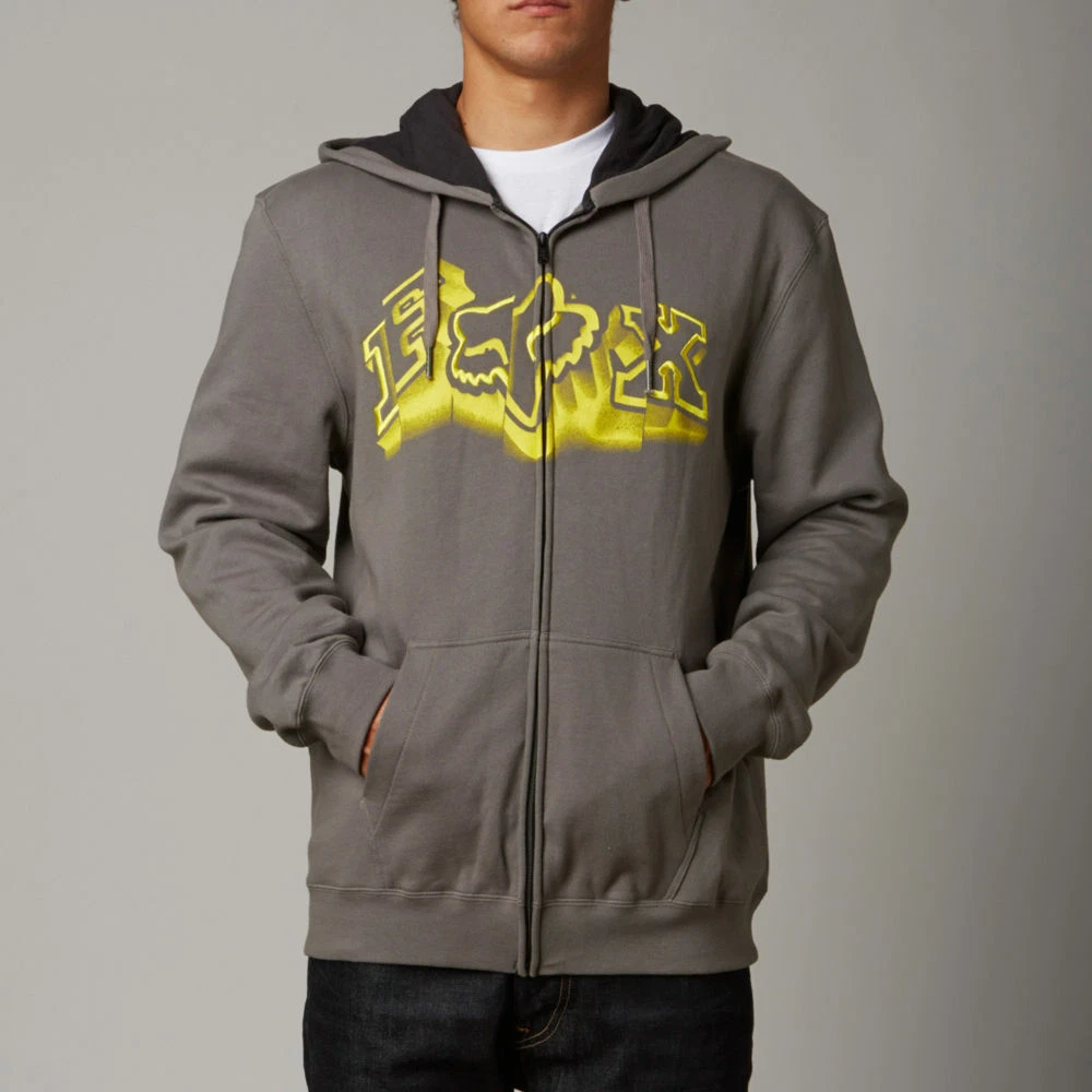 Fox Racing Unruler Zip Up Fleece Hoody Graphite
