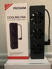 2 Pack Cooling Fan for Nintendo Switch - Dock Mount Console Cooler w/ 3 Fans