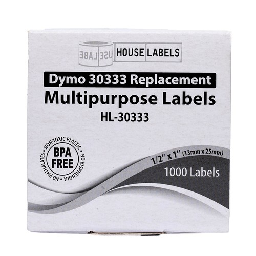 DYMO 30333 Direct Thermal Multipurpose Labels (1/2" x 1") - (4) Rolls of 1,000 - Picture 7 of 8