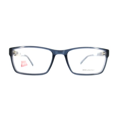 MP 3006 BL Blue Gray Crystal Mens Rectangle Full Rim Eyeglasses 53-17 140 mm