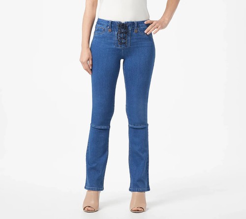 Laurie Felt Silky Denim Lace Front Boot 