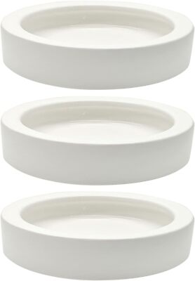 Ceramic Reptile Feeder Dishes Set Of 3 Escape Proof Bowls For Snakes Lizards