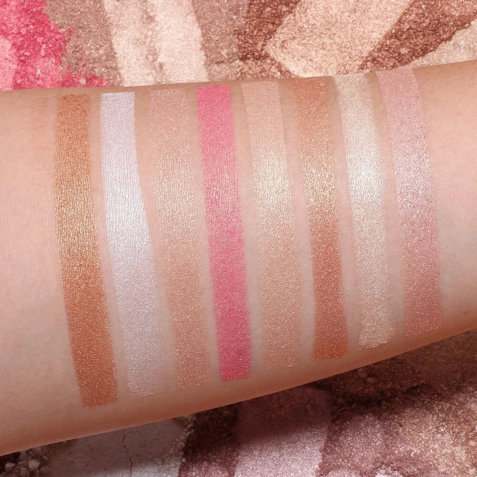 New 8 Color Baked Highlights Palette Shimmer Glitter Highlighting Contour Powder - Image 2 of 4