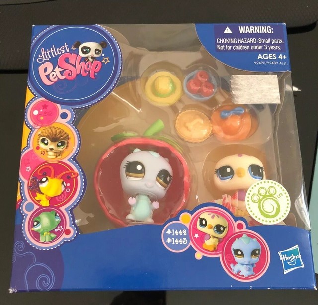 LITTLEST PET SHOP CATERPILLAR INCHWORM IN APPLE 1443 BIRD 1442 Food